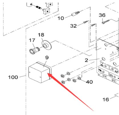 Vö pavers  Side control box indicator light part number 3515160183