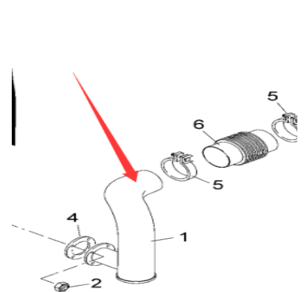 Vö pavers   Exhaust pipe part number 4617305416