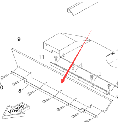 Vö pavers   Rubber baffle part number 4601112215