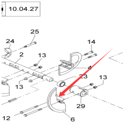 Vö pavers   Left connecting blade part number 4606302095