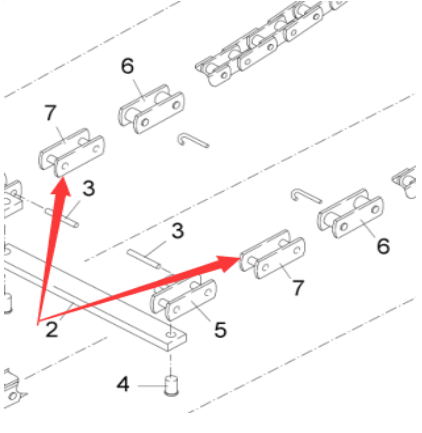 Vö pavers   Part number of the inner section of the large chain 4610312165