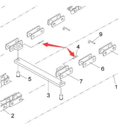 Vö pavers    Scraper lock pin part number 9506331481