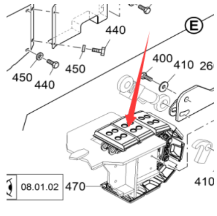 Vö pavers    Chain rail assembly part number 2335404