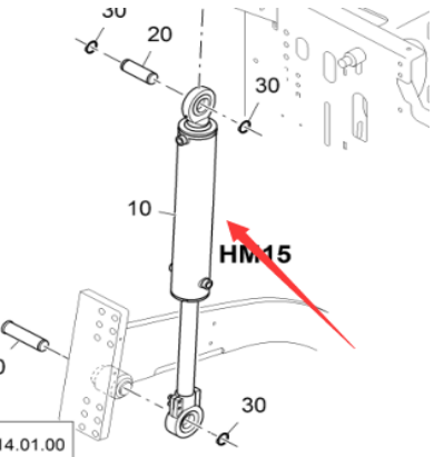 Vö pavers    Screed lift cylinder part number 2270641