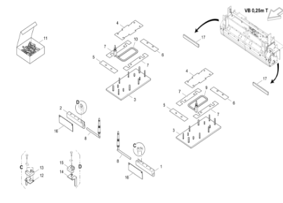 Vö pavers 25 cm Screed Repair Kit Part Number 2166451