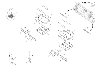 Vö pavers   50 cm Screed Repair Kit Part Number 2166454