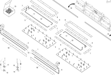 Vö pavers    1.5m Screed Repair Kit Part Number 2166465
