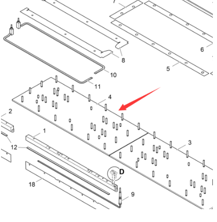 Vö pavers    Screed bottom plate left part number  4602418917
