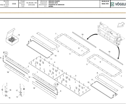 Vö pavers    Mainframe Screed Repair Kit Part Number 2166153