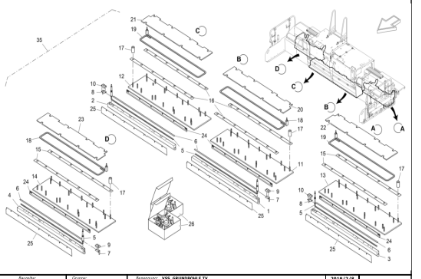 Vö pavers  Mainframe Screed Repair Kit Part Number 2073390
