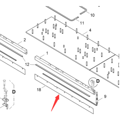 Vö pavers    Host Screed Baffle Blade Part Number 2123414