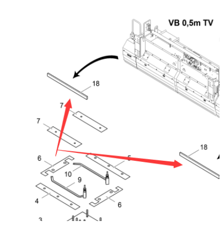 Vö pavers   Screed wear strip part number  9608779305
