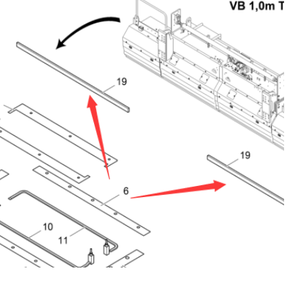 Vö pavers   Screed wear strip part number   9608769305