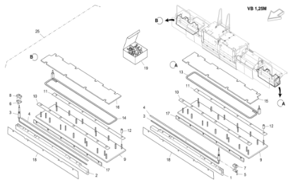 Vö pavers  1.25 meter Screed Repair Kit Part Number 2051736