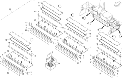   Vö pavers  Mainframe Screed Repair Kit Part Number 2051692