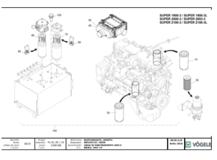 Vö pavers  S2100-3 Maintenance Package Part Number  2304180