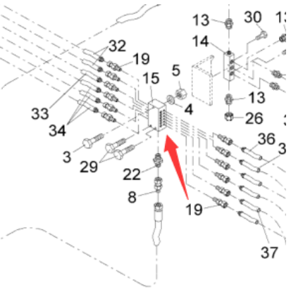 Vö pavers   S2100 paver butter distributor part number 2002481