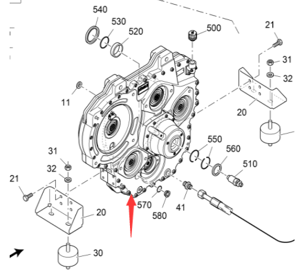 Vö pavers   Pump transfer case assembly part number 2235063