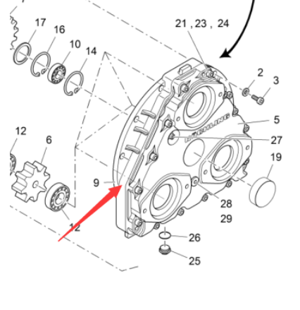 Vö pavers  Pump transfer box assembly part number 2020310
