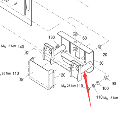 Vö pavers  Bracket part number 2261247