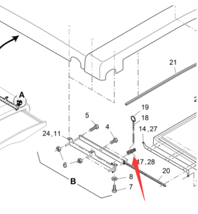 Vö pavers   Ceiling pin part number 2054691