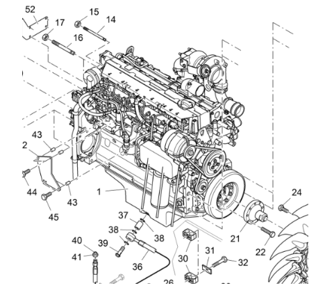 Vö pavers  Diesel engine assembly part number 2032877