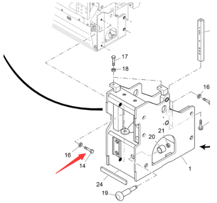 Vö pavers  Screed connection bolt part number 9216460931