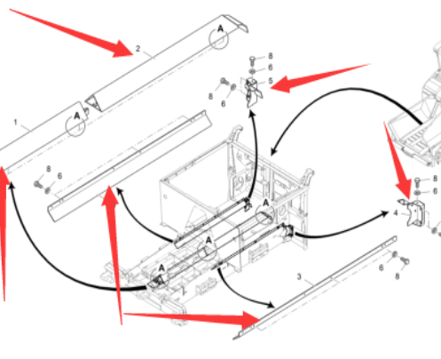 Vö pavers   Scraper chain protection repair kit part number 1282002