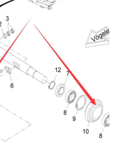 Vö pavers Return roller part number 4617022025