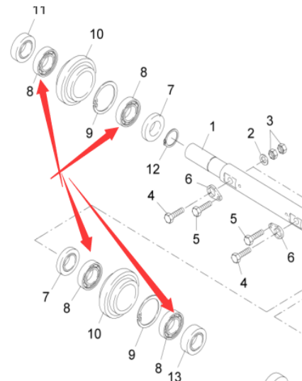 Vö pavers   Return roller bearing part number 9509070625