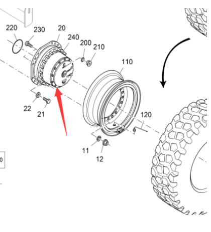 Vö pavers   Rear wheel travel reducer part number 2231840
