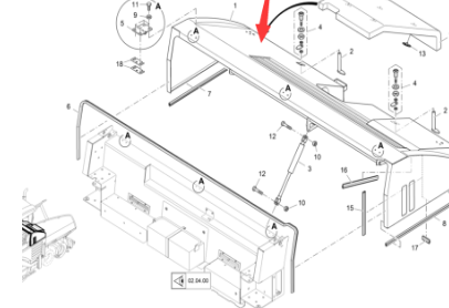 Vö pavers  Engine hood part number 2046154