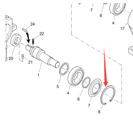 Vö Paver   Large snap ring part number 9501120472