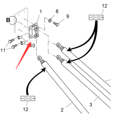 Vö Paver   Puller bracket part number 4610544005