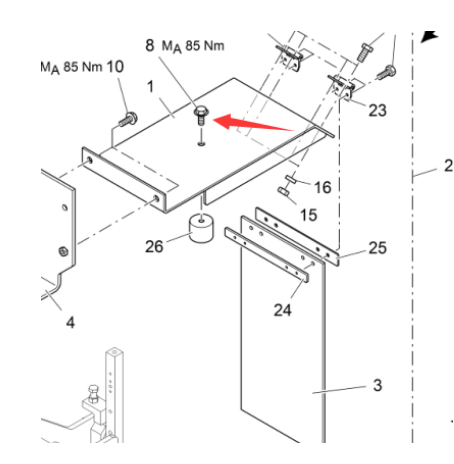 Vö Paver   Pedal bolt part number 2000308