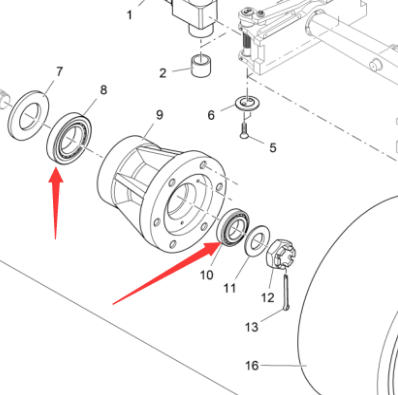Vö Paver    Front wheel bearing II part number 951110072