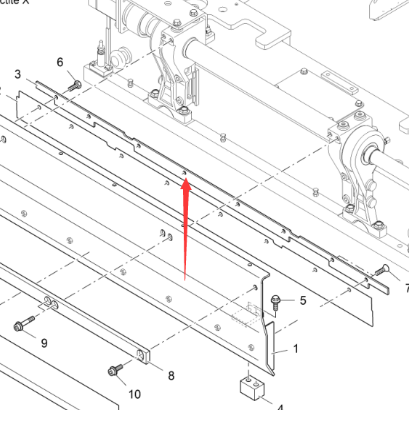 Vö Paver    Baffle blade pressing plate extension left part number 2005346