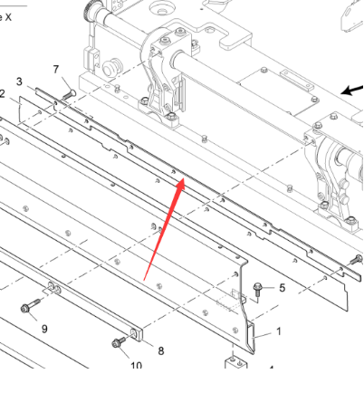 Vö Paver   Baffle blade pressing plate extension right part number 2005347
