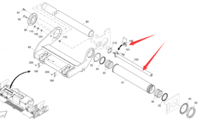 Vö Paver   Screed telescopic cylinder part number 2045022