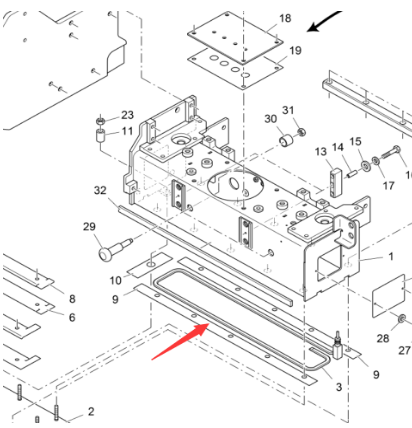 Vö Paver   Extend the heating rod base plate by 0.75 meters, right part number 2121757