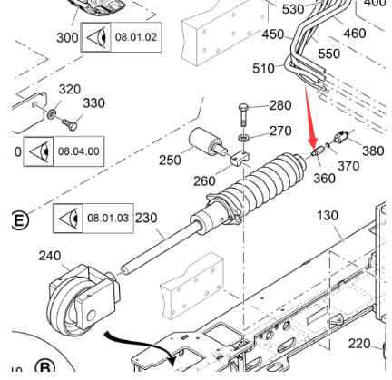 Vö Paver   Track tension adapter part number 219992