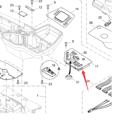 Vö Paver  Direction control panel part number 2134259