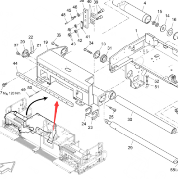 Vö Paver  Screed slide rail part number 2009647
