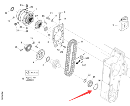Vö Paver  Snap ring part number 9501100472