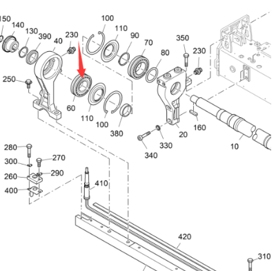 Vö Paver  Long connecting rod bearing part number 9507100635