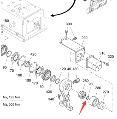 Vö Paver  Circlip part number 9500300471