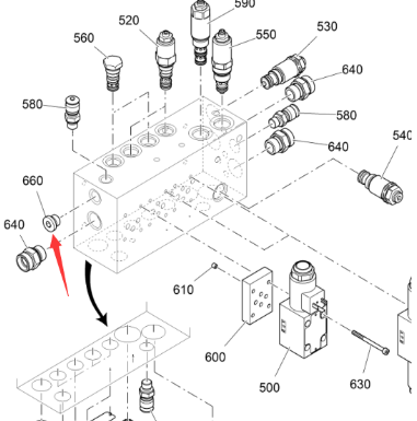 Vö Paver    Valve block plug part number 9637160057