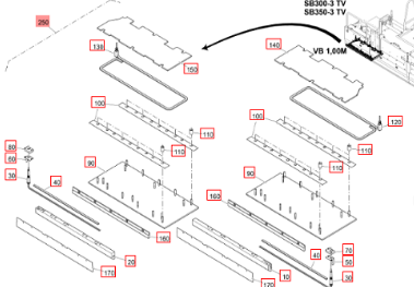 Vö Paver  Extension 1 meter Screed Repair Kit Part Number 264087