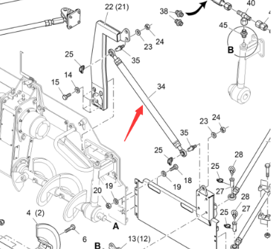 Vö Paver  Support rod part number 4618762548