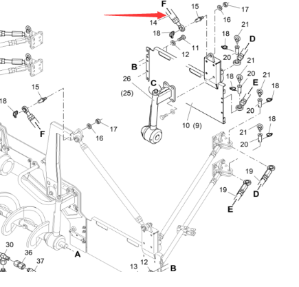 Vö Paver  Support rod part number 4618762549